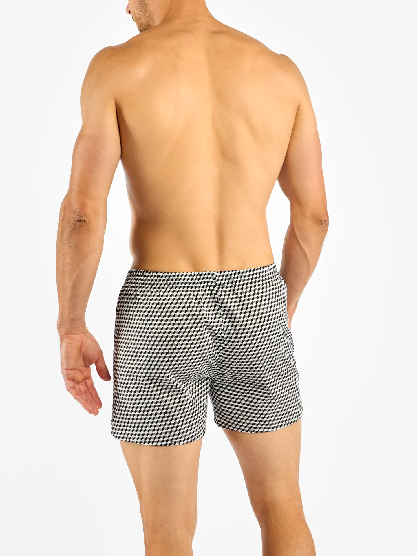 Zwart-wit heren boxershort met patroon - Image 5
