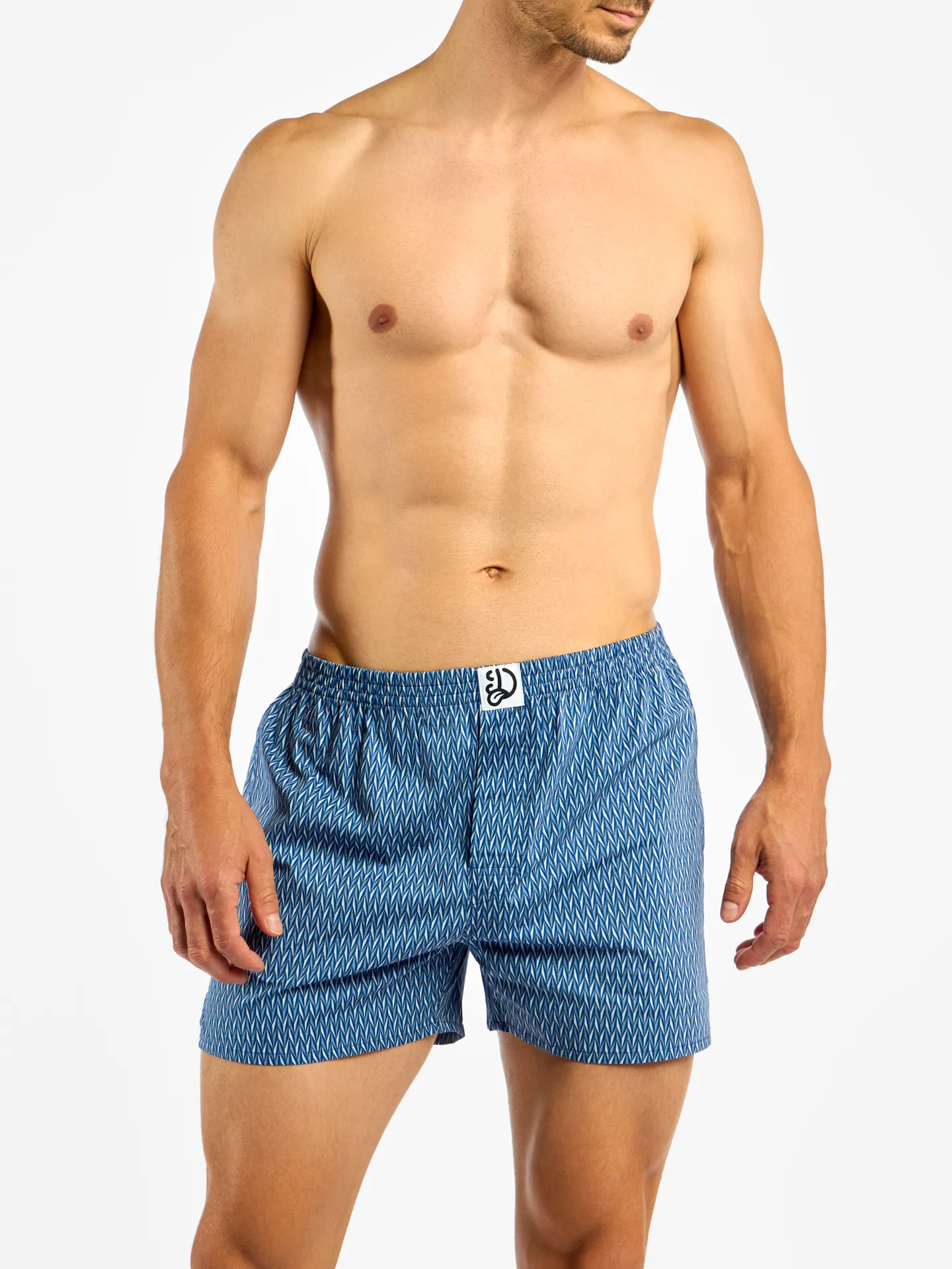 Blauw en grijs heren boxershort met patroon - Image 3