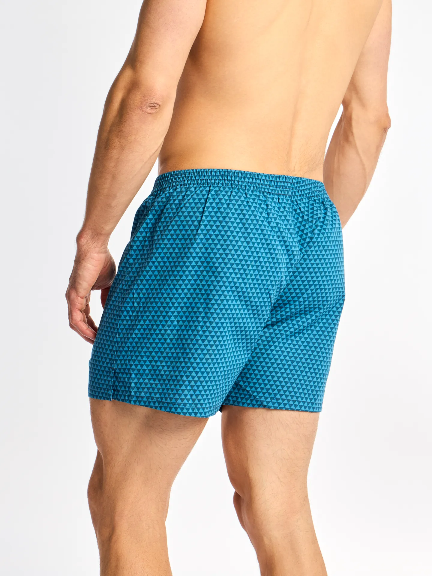 Emerald blauw herenboxershort met patroon - Image 3