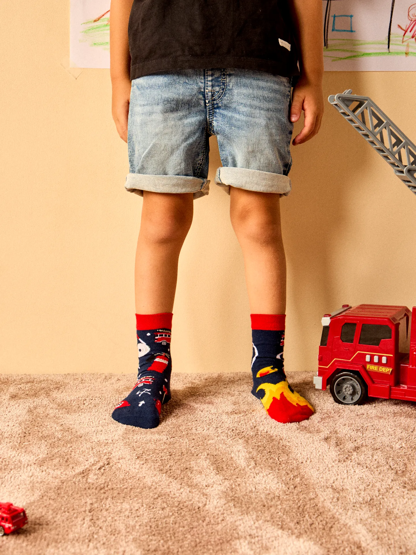 Vrolijke kindersokken Brandweerman - Image 3