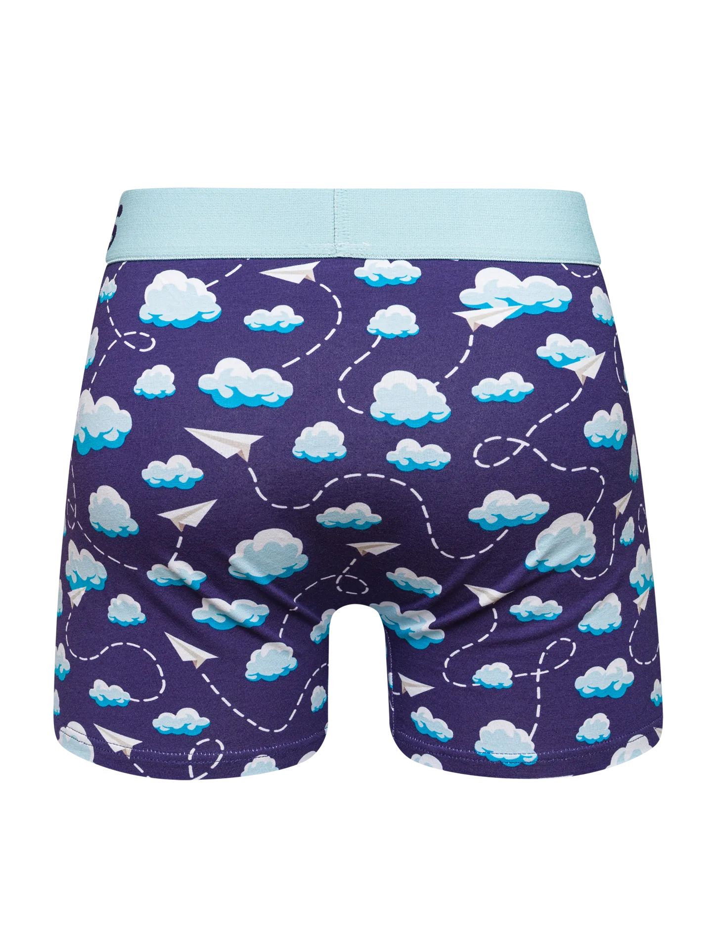 Vrolijke herentrunks Papieren vliegtuigjes & wolken - Image 3
