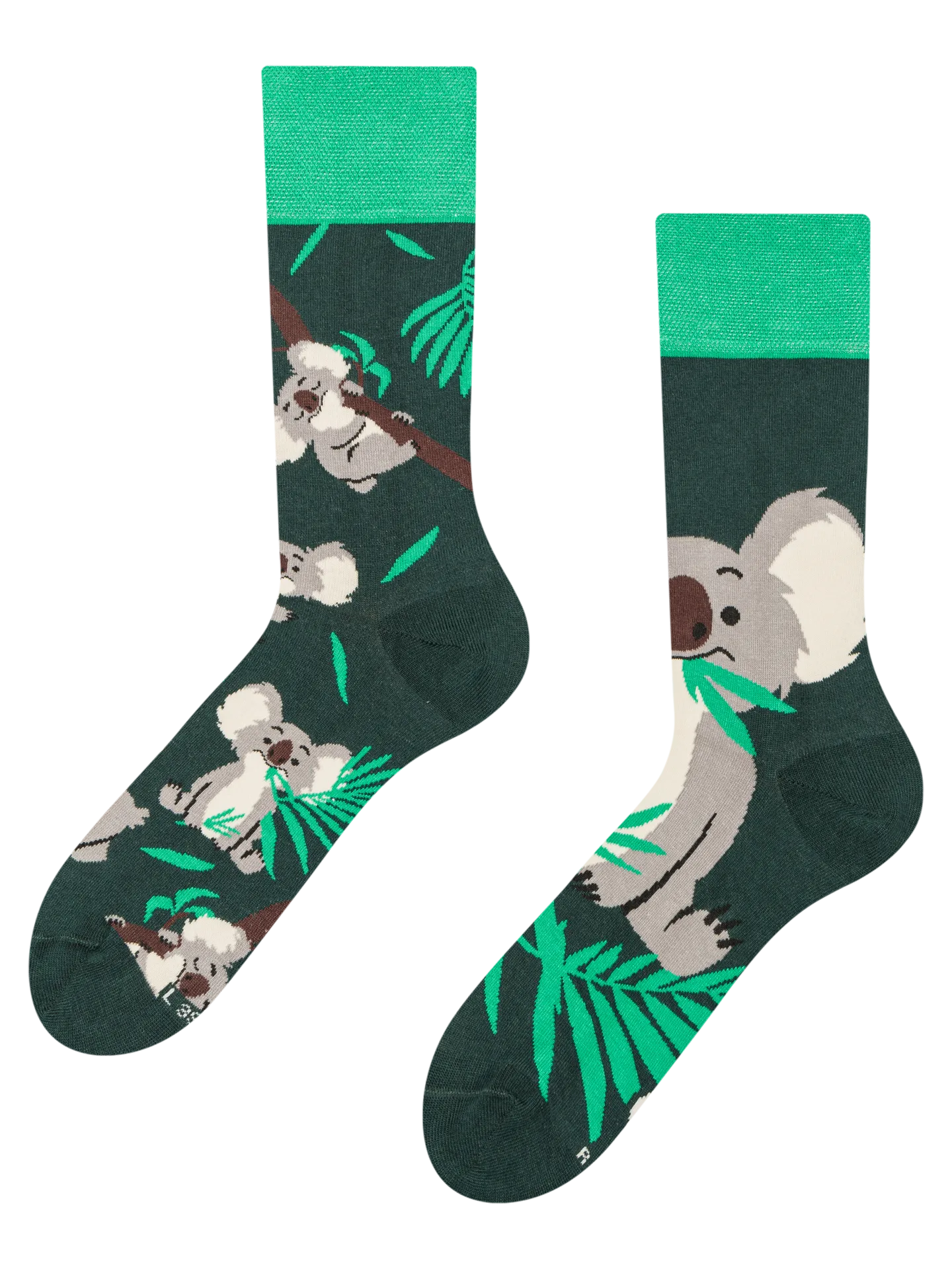 Vrolijke sokken Koala en blaadjes
