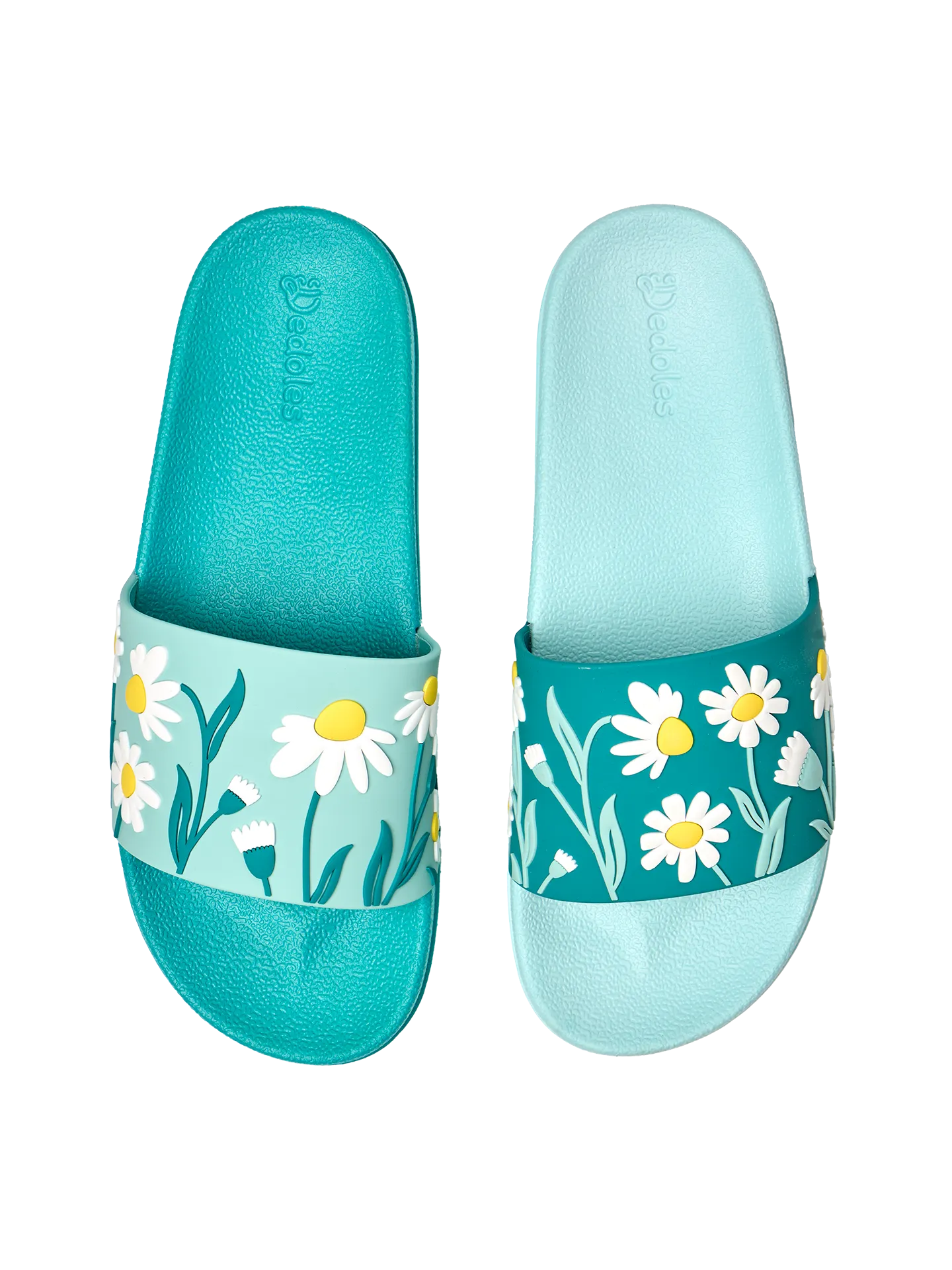 Vrolijke sliders Turquoise kamille