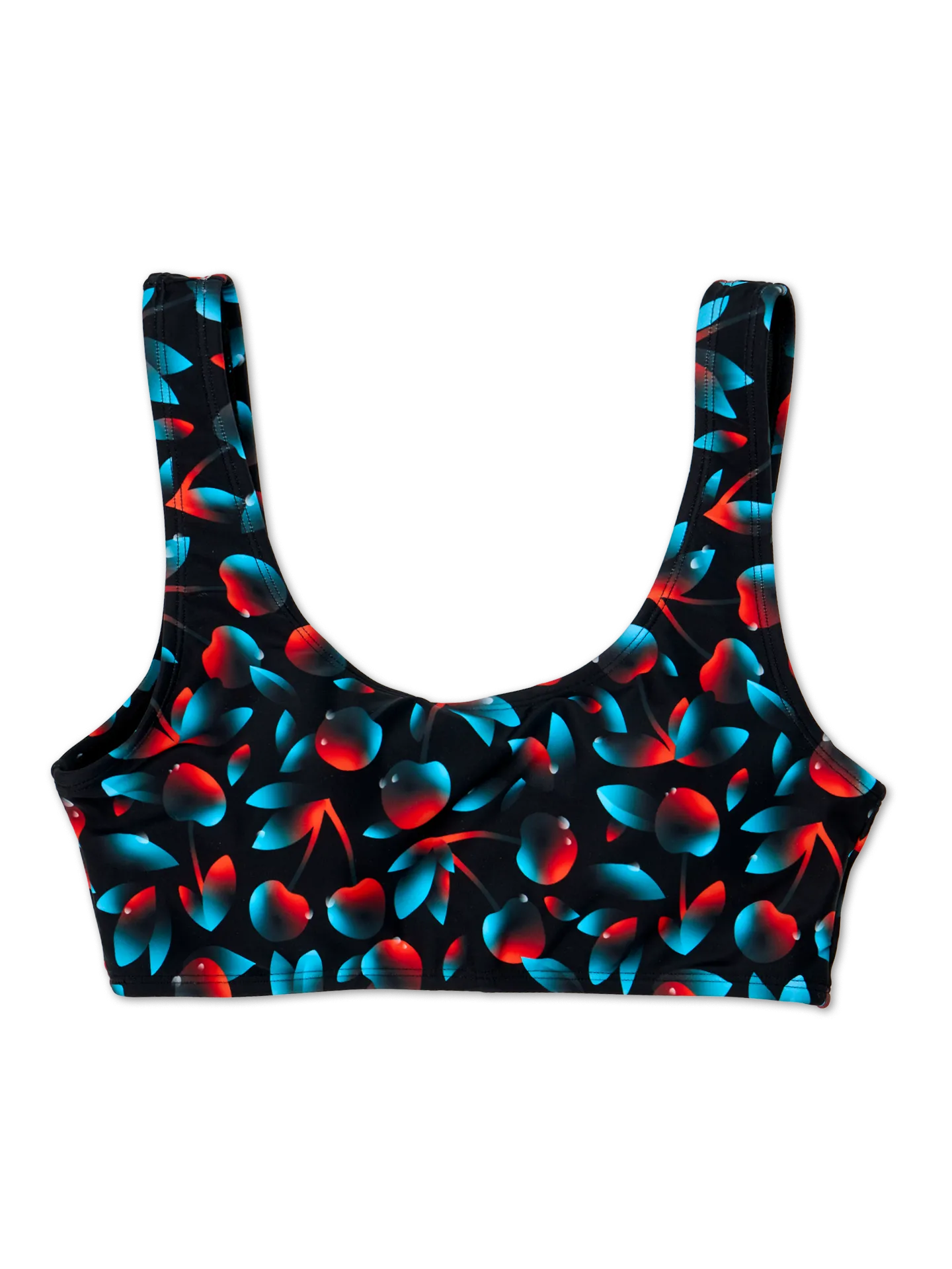 Vrolijke sportieve bikinitop Donker kersen