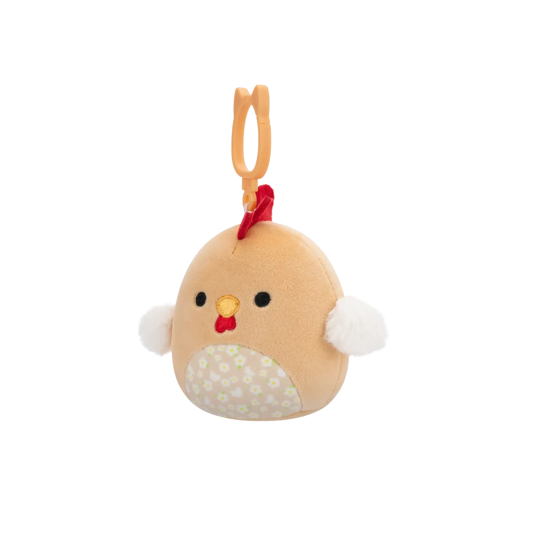 Squishmallows Clip-On Rutie de bruine haan met bloemenbuik, 9 cm - Image 4